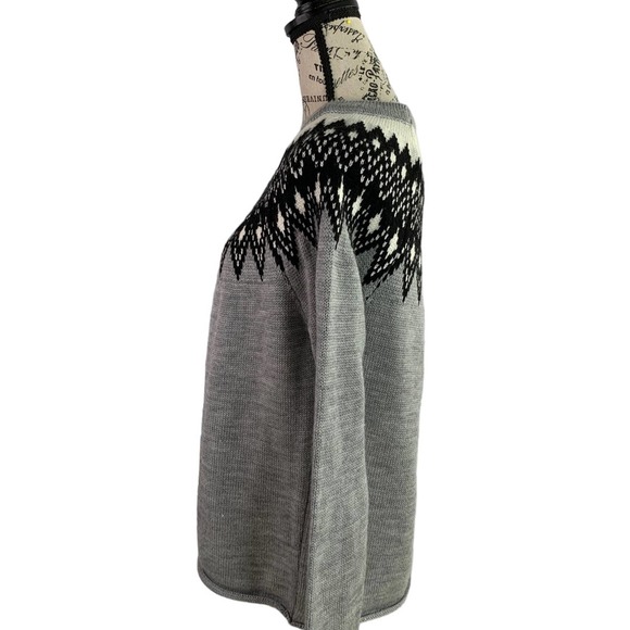 CCK Style Women's Pullover Sweater Fair Isle Pattern Cotton Blend Stretch SZ XS - Picture 6 of 9